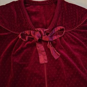 Vintage night gown  satin bow tie  full length red Hollywood  Glam Medium